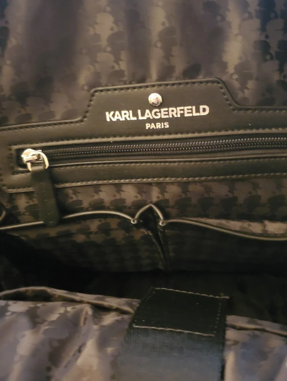 Karl Lagerfeld Black Multi-Color Logo Backpack